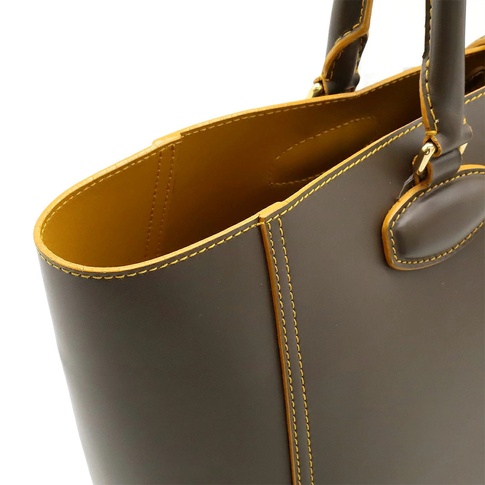 Loewe Leo Tote Bag Shoulder Anagram Perforated Leather Khaki Brown - Picture 5 of 9